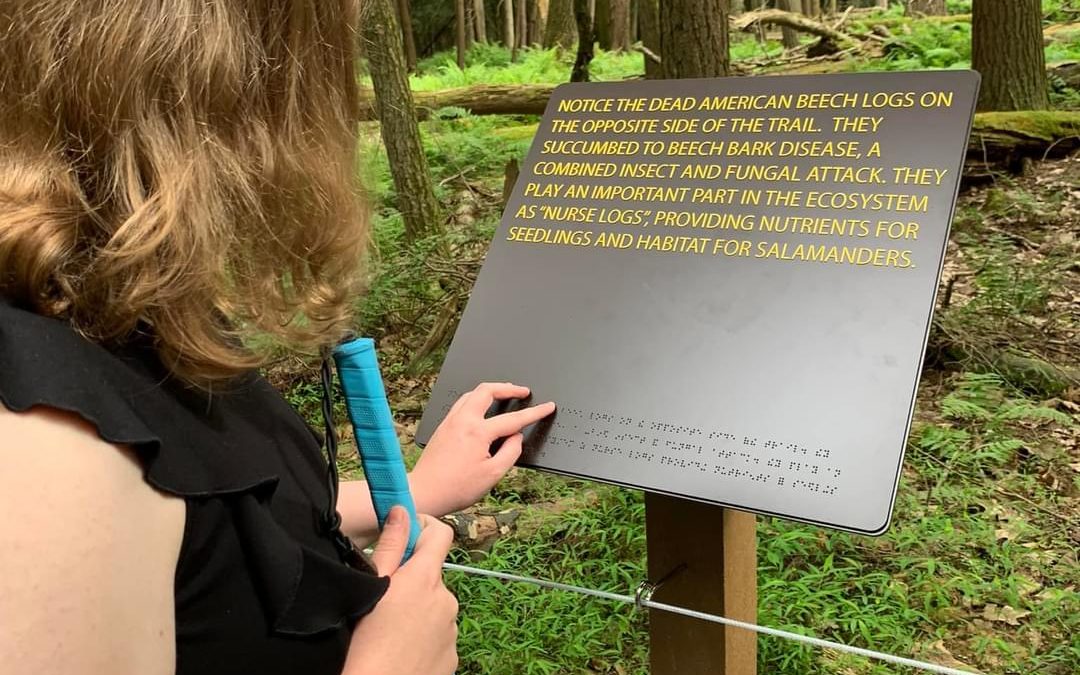 Mandy at sign | Visit PA Great Outdoors